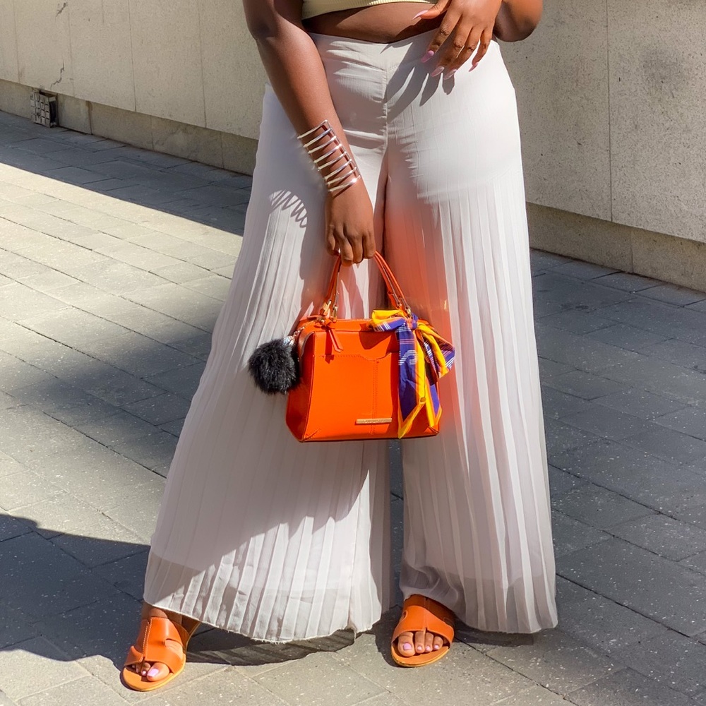 Pleated Flare Pants